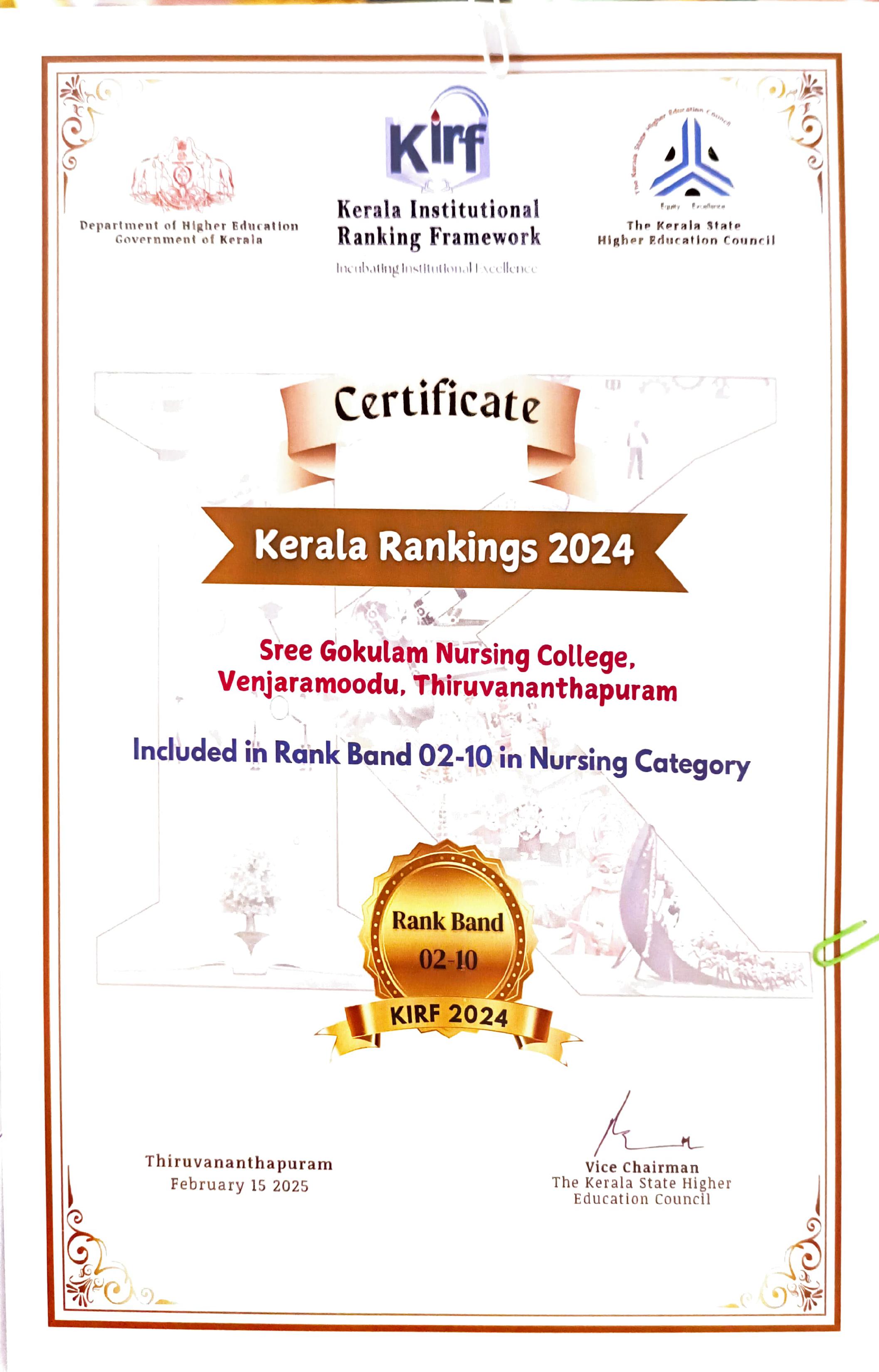 THIRD BEST NURSING COLLEGE